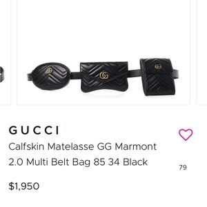 Authentic Gucci GG Marmont Matelasse Belt bag - selling all!